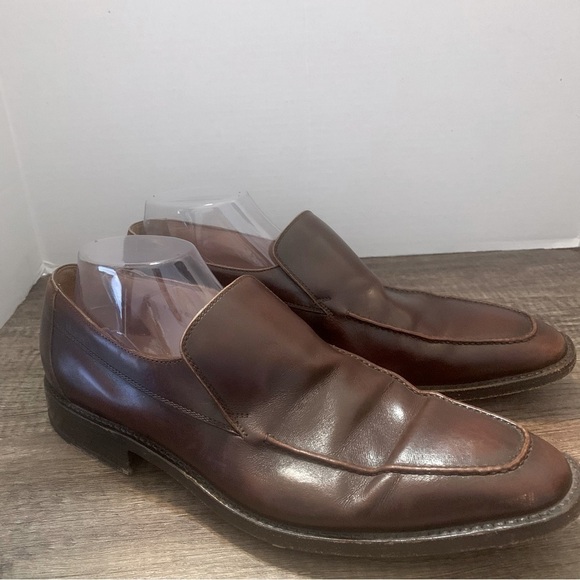 Gravati Men’s Brown Leather Slip-on Loafers Handmade In Italy - Picture 1 of 10